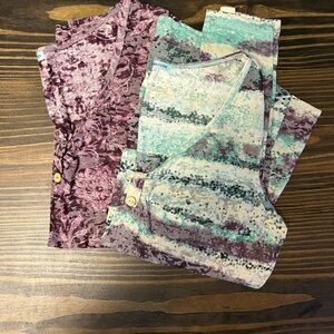 Maurices Long Sleeve Tops - Purple and Teal